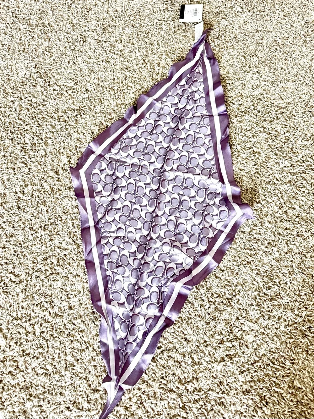 Coach Signature Silk Diamond Scarf